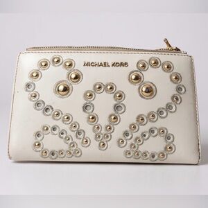 Michael Kors Adele Embellished Leather Smartphone Wallet